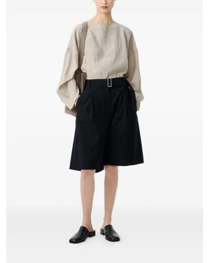 Studio Nicholson Creon Belted Shorts - Black