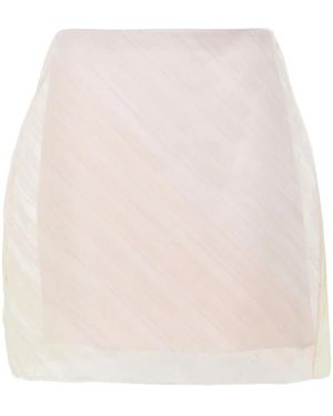 Viktor & Rolf Tulle-Overlay Mini Skirt - Natural