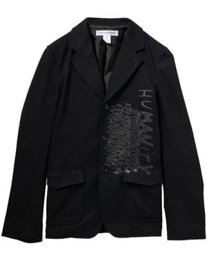 Comme des Garçons Graphic-Print Blazer - Black
