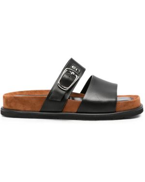 ADRIANNA FERETTI Buckle-Fastening Double-Strap Sandals - White