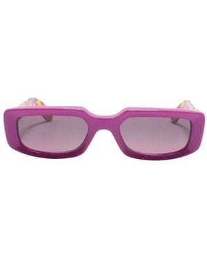 Chrome Hearts Zelda Rectangle-Frame Sunglasses - Pink