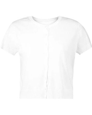 Lars Andersson Cardigan À Manches Courtes - Blanc