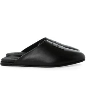 Givenchy Logo-Patch Leather Mules - Black