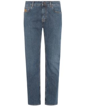 Etro Pegasus-Embroidered Jeans - Blue