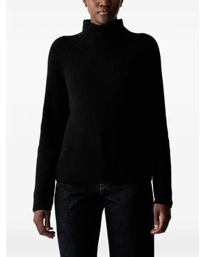 Marc O' Polo Ribbed Raglan-Sleeve Sweater - Black