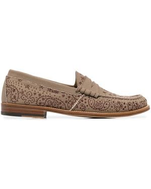 Rhude Mocassini Con Stampa - Marrone
