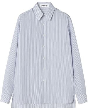 Lanvin Striped Buttoned Shirt - Blue