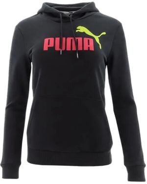 PUMA Essentials Logo-Print Hoodie - Black