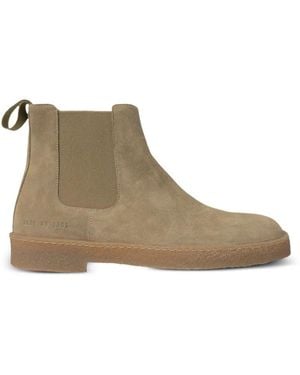 Common Projects Bottines Chelsea En Daim - Marron