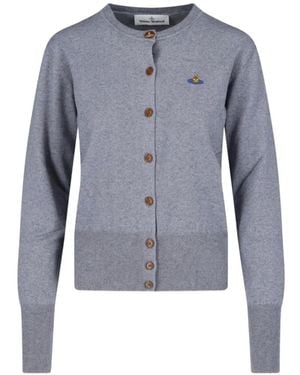 Vivienne Westwood Orb-Embroidered Cardigan - Blue