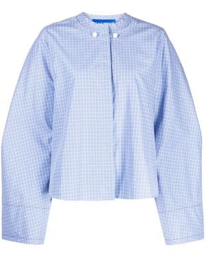 Nackiyé Breathtake Plaid-Check Print Shirt - Blue