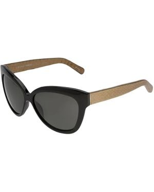 Linda Farrow 'Snake Stem' Sunglasses - Zwart