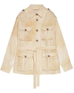 ERMANNO FIRENZE Sahariana Jacket - Natural