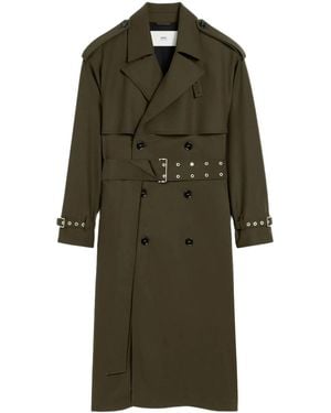 Ami Paris ダブルブレスト トレンチコート - グリーン