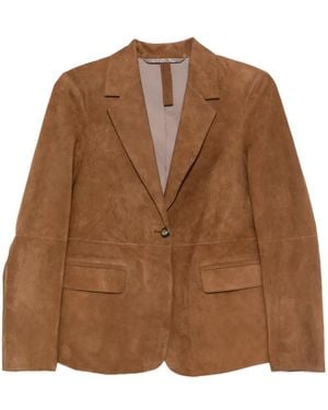 The Jackie Leathers Beatriz Suede Jacket - Brown