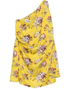 BLAKLACE One-Shoulder Floral Dress - Yellow