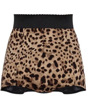 Dolce & Gabbana Leopard-print shorts - Schwarz