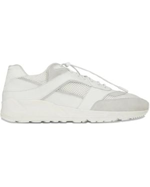 Saint Laurent "Bump" Suede Leather Trainers - White