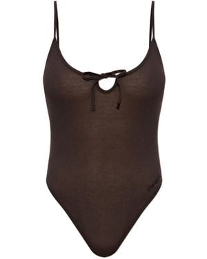 DSquared² Bow-Detailing Bodysuit - Brown