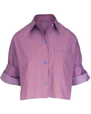 Twp Next Ex Striped Blouse - Purple