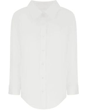 Balenciaga Long-Sleeve Button-Down Shirt - White