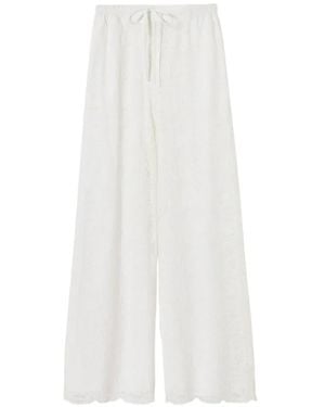 Claudie Pierlot Broek Met Trekkoord En Kant - Wit