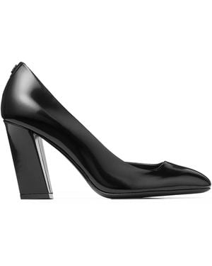 Jimmy Choo 85 Mm Farren Leren Pumps - Zwart