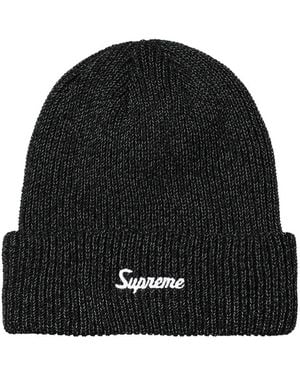 Supreme Beanie Aus Lochstrick - Schwarz