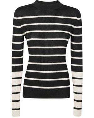 8pm Arabesque Striped Sweater - Black