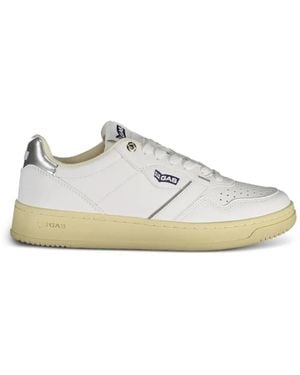 Gast Perforated Lace-Up Sneakers - White