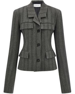 Ferragamo Flap-Pockets Blazer - Black