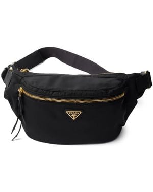 Prada Re-Nylon And Saffiano Leather Belt Bag - Black