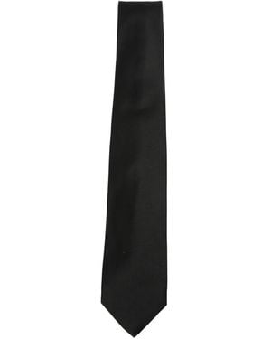 Barba Napoli Pointed-Tip Tie - Black