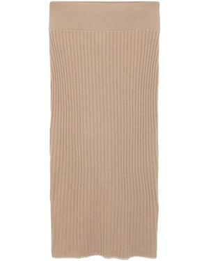 James Perse Ribbed Pencil Skirt - Natural