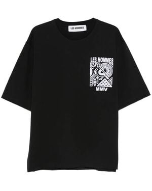 Les Hommes Graphic T-Shirt - Black