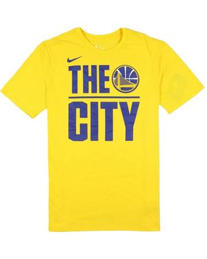 Nike Nba Golden State Warriors The City T-Shirt - Yellow