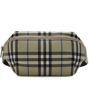 Burberry Check Belt Bag - Grey