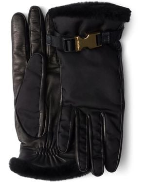 Prada Handschuhe Aus Re-Nylon - Schwarz