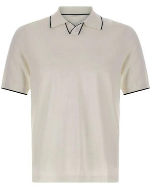Kangra T-Shirt Met Contrasterende Afwerking - Wit