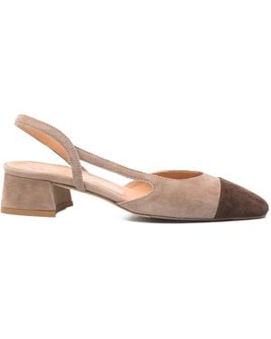 Julie Dee Two-Tone Pumps - Natural