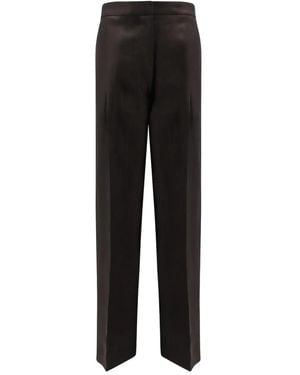 Lardini Flat-Front Trousers - Black