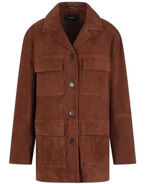 Arma Sendy Leather Jacket - Brown