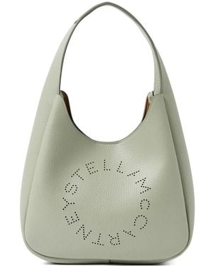 Stella McCartney Bolso De Hombro Hobo Pequeño Con Logo - Gris