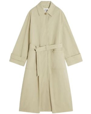 Maison Kitsuné Belted Trench Coat - White