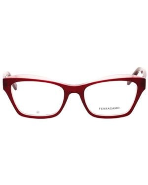 Ferragamo Eyewear Gafas Con Montura Cat Eye - Rojo