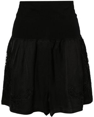 Maurizio Mykonos Corded Lace-Detailing Shorts - Black