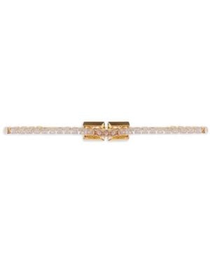 Elisabetta Franchi Rhinestone Necklace With Logo - White