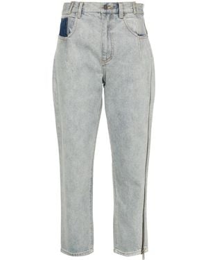 3.1 Phillip Lim High-Waisted Cropped Jeans - Grey