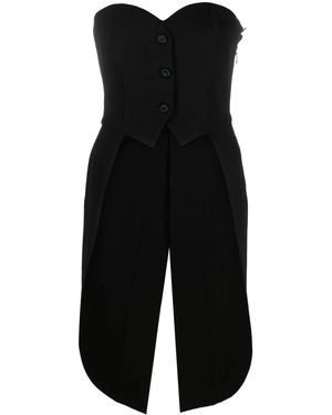 Moschino Asymmetric Virgin-Wool Top - Black