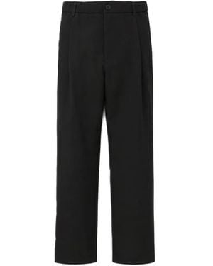 Massimo Osti Studio Pleated Elasticated-Waist Pants - Black